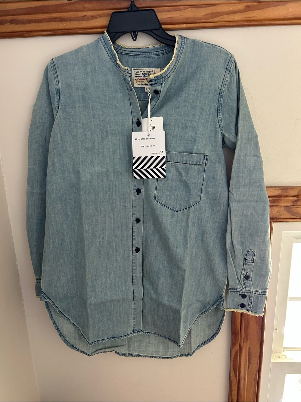 Light Wash Denim Button-Down Shirt